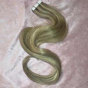 20” Blonde Human Hair Tape in Extensions